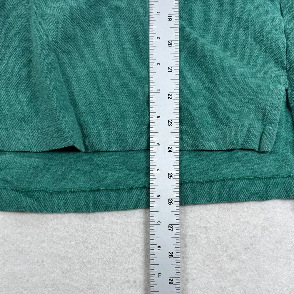 Polo Ralph Lauren Mens Green Cotton Pique Short Sleeve Polo Shirt Pink Pony S